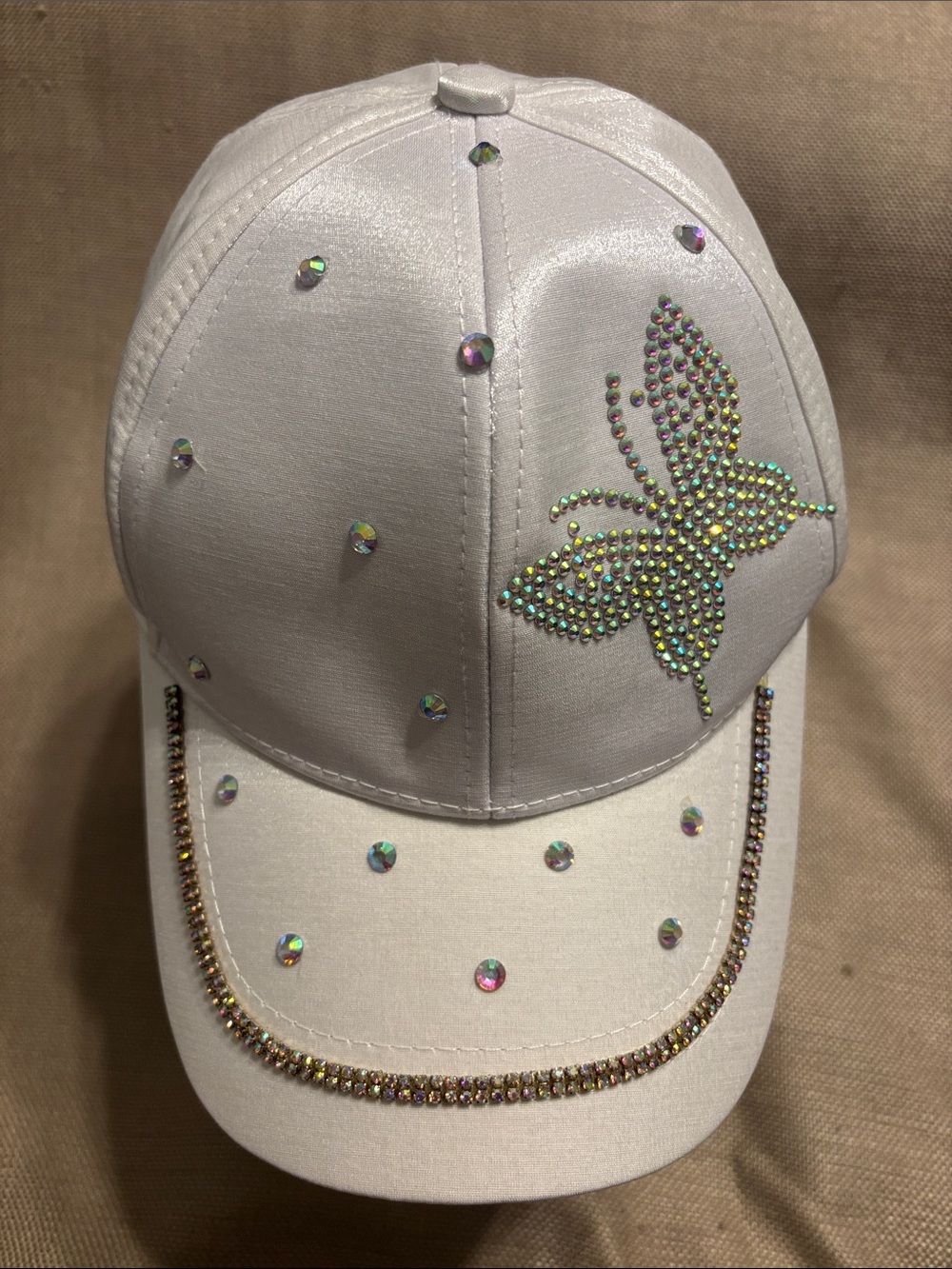 Unbranded Rhinestone Butterfly Cap - Picture 2 of 6